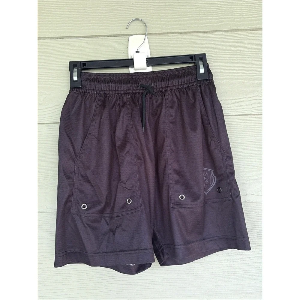 Skull & Crown Boutique Black Tech Lacrosse Sports Activewear Shorts Youth XL NEW
